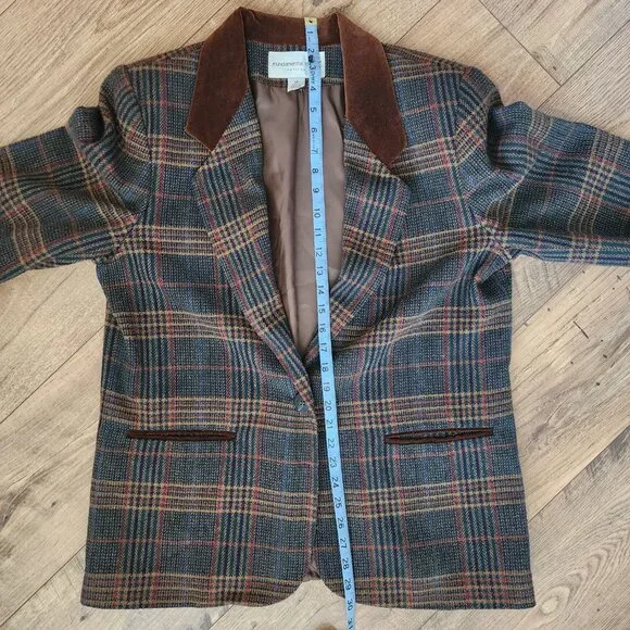 Vintage Plaid Blazer Size: 14P - Picture 16 of 16